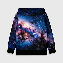 Толстовка-худи детская Фантастический космос звёзды и туманности, цвет: 3D-черный