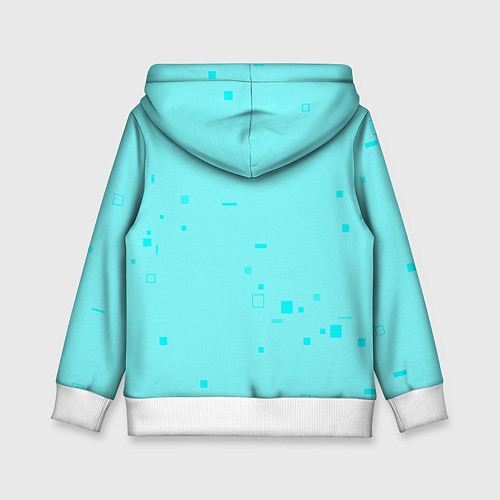 Детская толстовка Color light blue shapes / 3D-Белый – фото 2