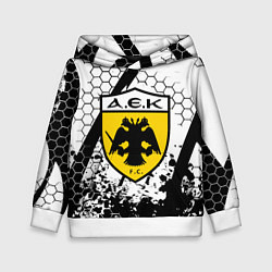 Толстовка-худи детская AEK броня текстура краски, цвет: 3D-белый