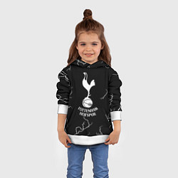 Толстовка-худи детская Тоттенхэм Хотспур молнии, цвет: 3D-белый — фото 2