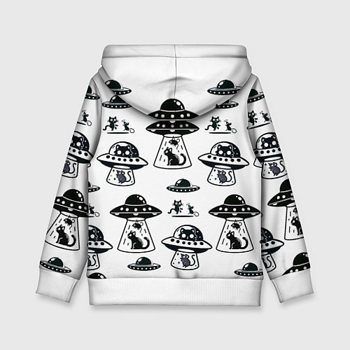 Детская толстовка UFO и котики / 3D-Белый – фото 2