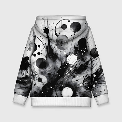 Детская толстовка Абстрактная чёрно-белая композиция / 3D-Белый – фото 2