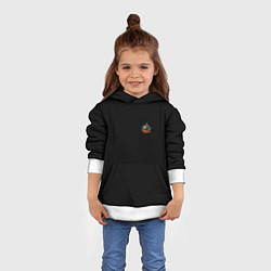 Толстовка-худи детская Motocross mountains, цвет: 3D-белый — фото 2