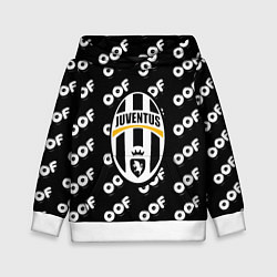 Толстовка-худи детская Juventus off pattern, цвет: 3D-белый