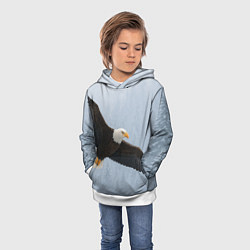 Толстовка-худи детская Зимний орёл, цвет: 3D-белый — фото 2