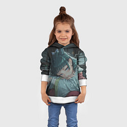 Толстовка-худи детская Маомао с кошачьими ушками, цвет: 3D-белый — фото 2