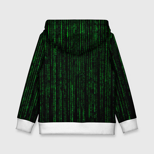Детская толстовка Матрица - код / 3D-Белый – фото 2