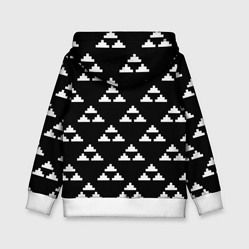 Детская толстовка Juventus геометрия треугольники / 3D-Белый – фото 2