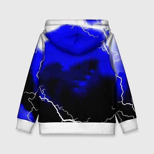 Детская толстовка Ювентус шторм молнии текстура / 3D-Белый – фото 2