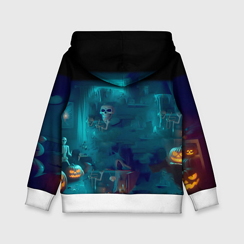 Детская толстовка Rick with Morty - halloween night / 3D-Белый – фото 2