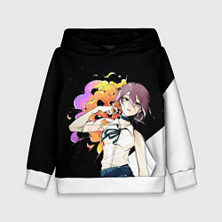 Толстовка-худи детская Резе трансформируется Человек бензопила, цвет: 3D-белый