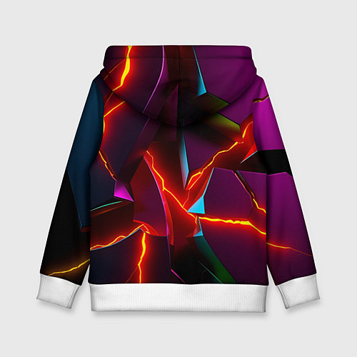 Детская толстовка Fractures multicolored tiles / 3D-Белый – фото 2
