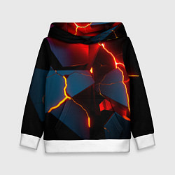Толстовка-худи детская Orange rift, цвет: 3D-белый