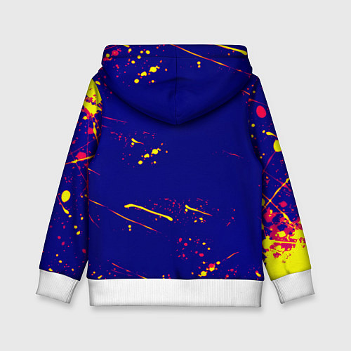 Детская толстовка Ювентус желтые краски текстура / 3D-Белый – фото 2