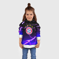 Толстовка-худи детская Bayern Mnchen молнии шторм, цвет: 3D-белый — фото 2