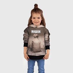 Толстовка-худи детская Мишок, цвет: 3D-черный — фото 2