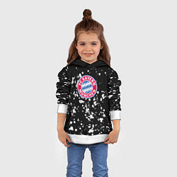 Толстовка-худи детская Бавария Мюнхен краски, цвет: 3D-белый — фото 2