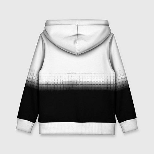 Детская толстовка Juventus черно белая геометрия / 3D-Белый – фото 2