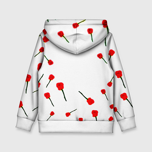 Детская толстовка Манчестер Юнайтед розы паттерн / 3D-Белый – фото 2