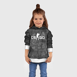 Толстовка-худи детская Эмблема CS GO, цвет: 3D-белый — фото 2