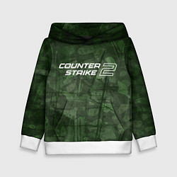 Толстовка-худи детская Эмблема CS2, цвет: 3D-белый