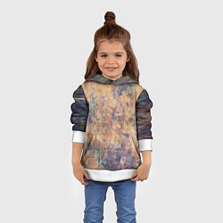 Толстовка-худи детская Абстракция - pink marble with blue flecks, цвет: 3D-белый — фото 2