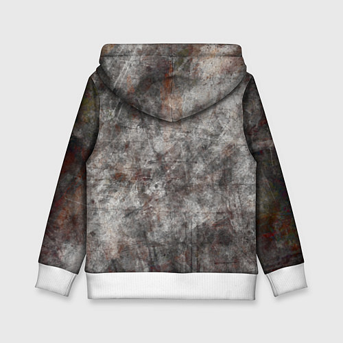 Детская толстовка Абстракция - gray stone / 3D-Белый – фото 2