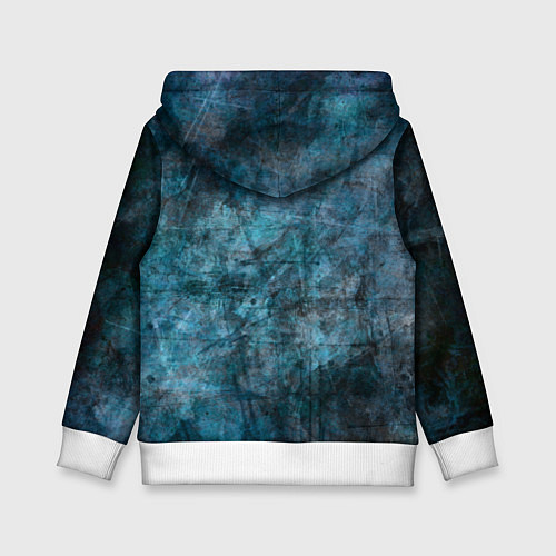 Детская толстовка Абстракция - dark blue / 3D-Белый – фото 2