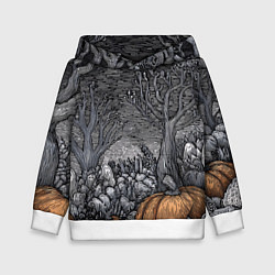 Толстовка-худи детская Осенние шалости духов, цвет: 3D-белый