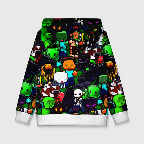 Детская толстовка Minecraft x barcelona fc / 3D-Белый – фото 2