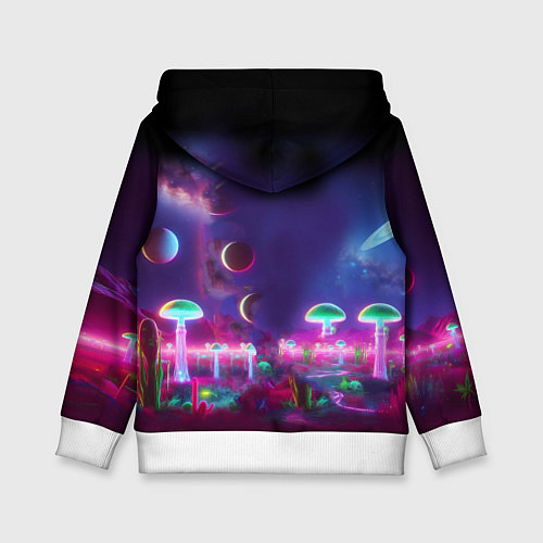 Детская толстовка Космонавт Шрук в неоновом скафандре на загадочной / 3D-Белый – фото 2