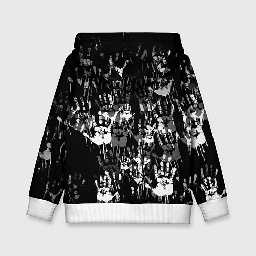 Детская толстовка Ювентус текстура руки краски / 3D-Белый – фото 2