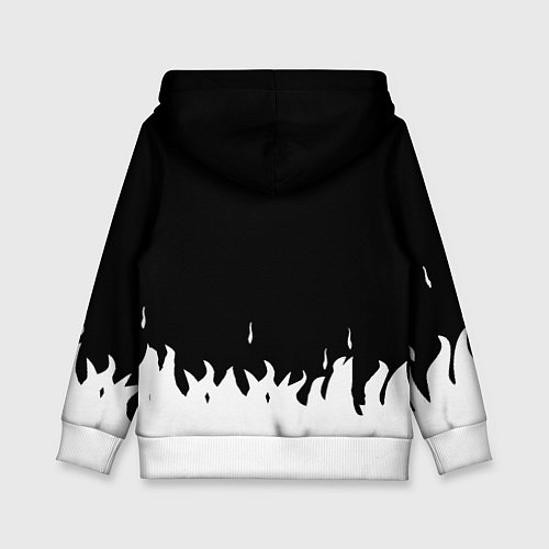 Детская толстовка Ювентус белый огонь текстура / 3D-Белый – фото 2
