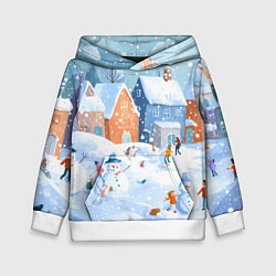 Детская толстовка Предновогодний день во дворе