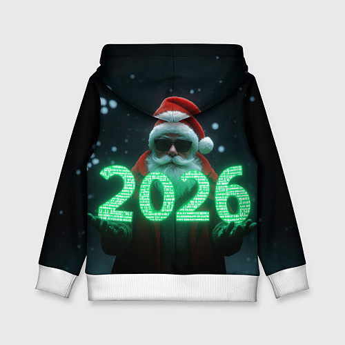 Детская толстовка Кибер дед / 3D-Белый – фото 2