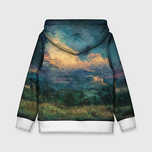 Детская толстовка Конь маслом / 3D-Белый – фото 2