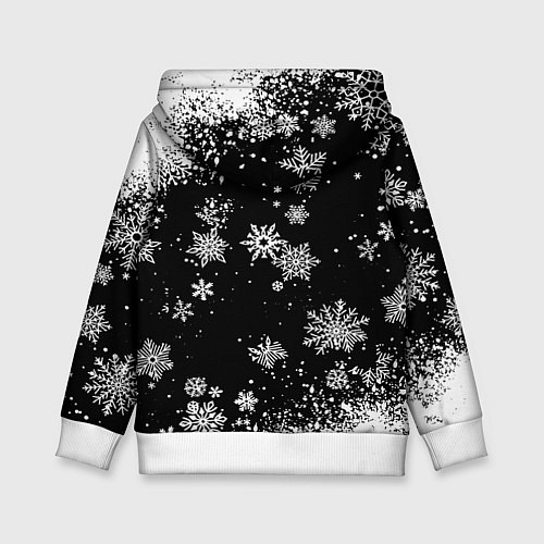 Детская толстовка Манчестер сити снежинки новый год / 3D-Белый – фото 2