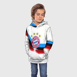 Толстовка-худи детская Бавария Мюнхен геометрия спорт, цвет: 3D-белый — фото 2