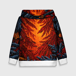 Детская толстовка Новогодние ветки елок