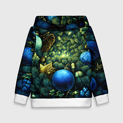 Детская толстовка Новогодние шарики на елке