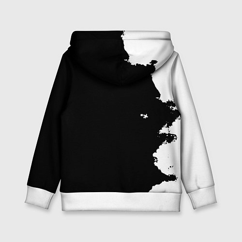 Детская толстовка Реал Мадрид черно белые краски / 3D-Белый – фото 2
