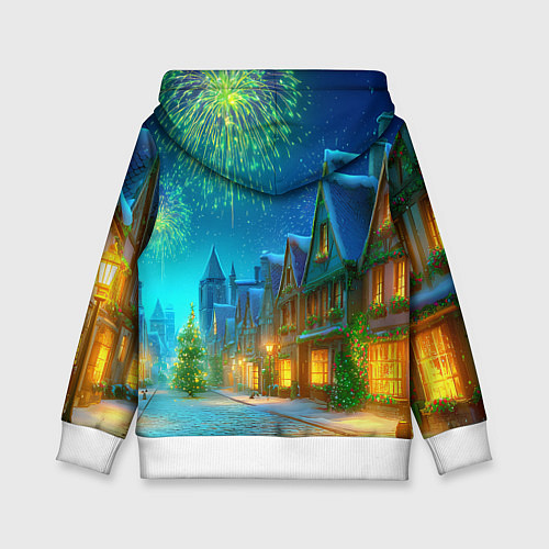 Детская толстовка Праздничный новогодний салют / 3D-Белый – фото 2