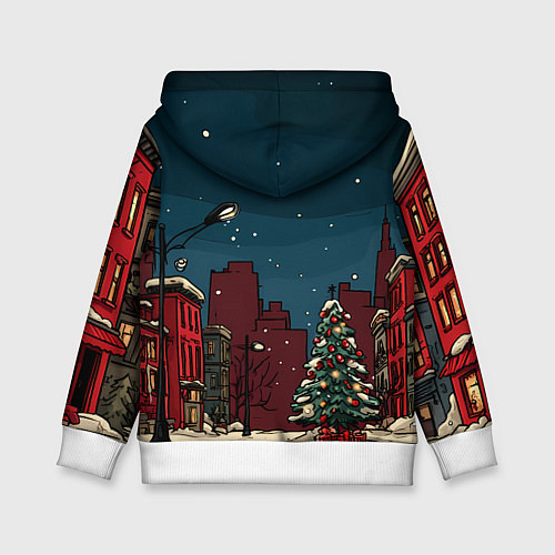 Детская толстовка Новогодняя ночь / 3D-Белый – фото 2