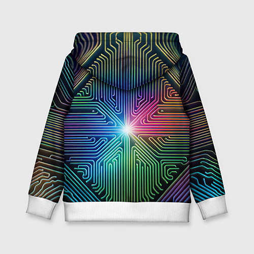 Детская толстовка Линейная графика / 3D-Белый – фото 2