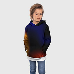 Толстовка-худи детская Color black red blue, цвет: 3D-белый — фото 2