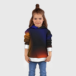 Толстовка-худи детская Color black red blue, цвет: 3D-белый — фото 2