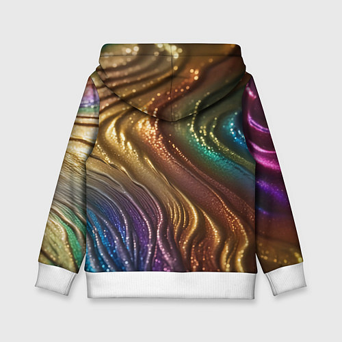 Детская толстовка Сморщенные складочки жидкости / 3D-Белый – фото 2