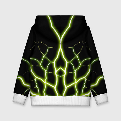 Детская толстовка Color green black / 3D-Белый – фото 2