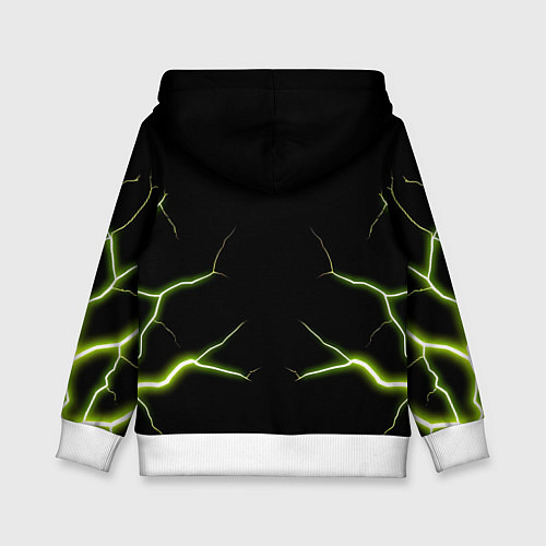 Детская толстовка Color green black / 3D-Белый – фото 2