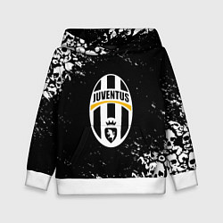 Толстовка-худи детская Ювентус черепа краски, цвет: 3D-белый